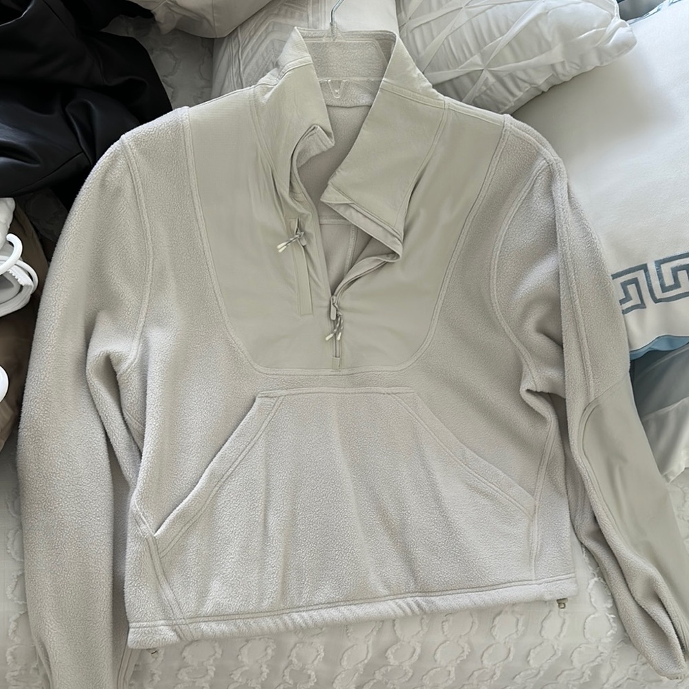 Lululemon Athletica Cream Cowl Neck Sweater